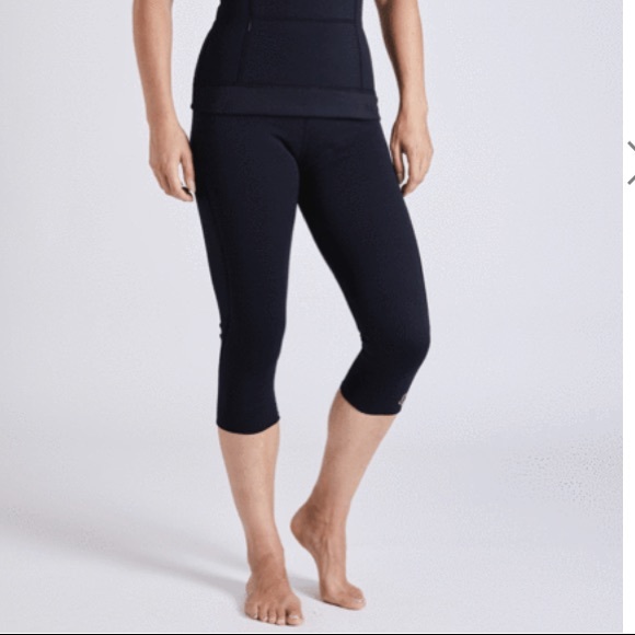 Zaggora Black Fat Burning Capri Workout Pants - Picture 1 of 2